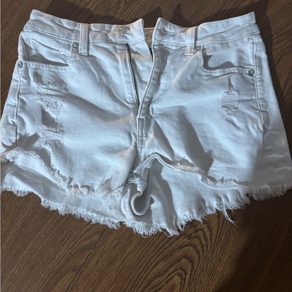 White Jean shorts